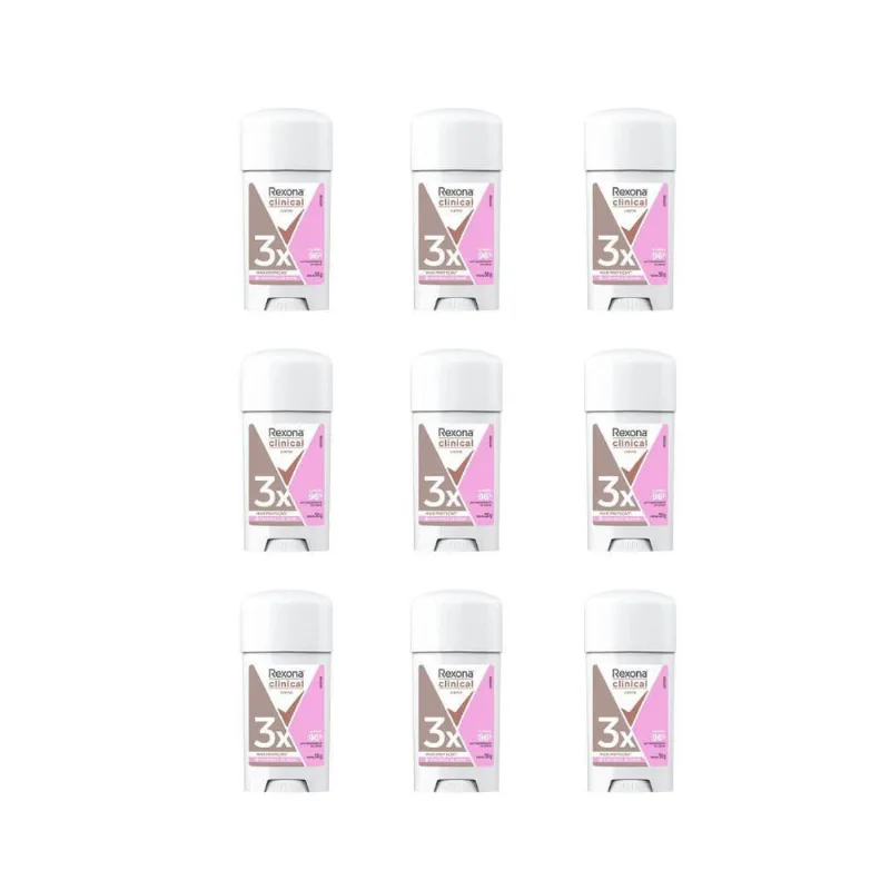 Desodorante Rexona Creme Clinical 58G Feminino Classic - 9Un