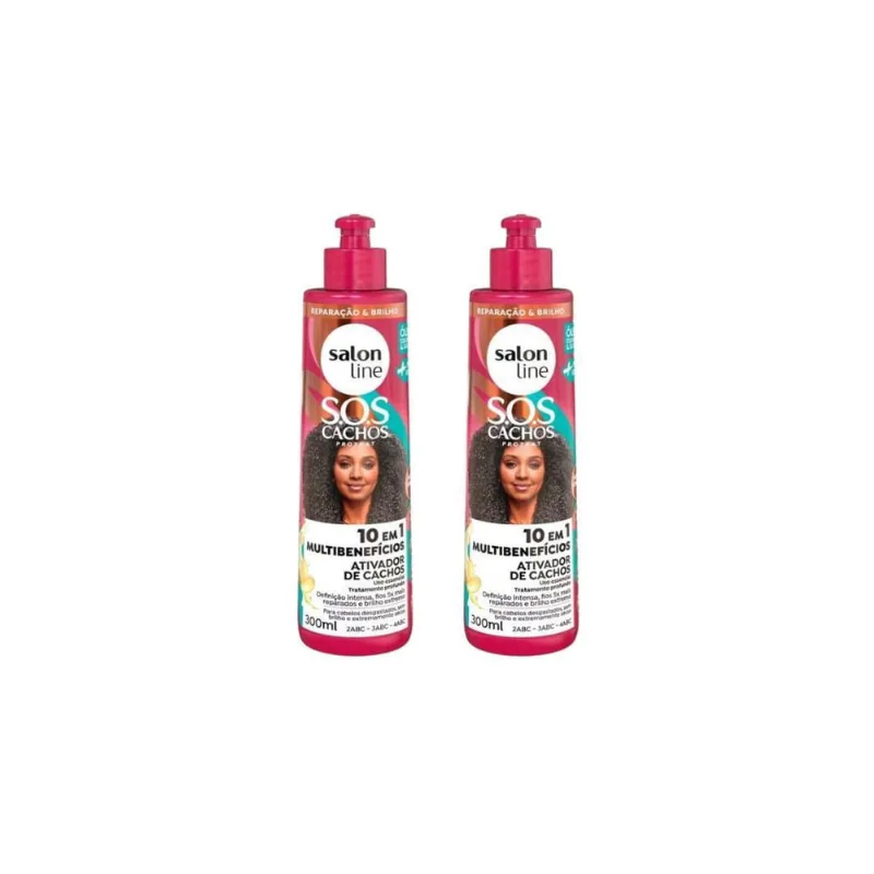 Ativador De Cachos Salon Line 300Ml Sos + Poderosos-Kit C/2Un