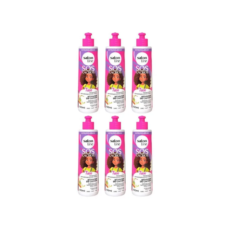 Ativador de Cachos Salon Line 300ml Teen - Kit C/6un