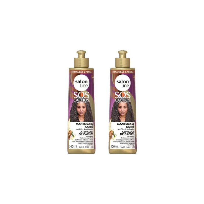 Ativador Cachos Salon Line 300Ml Sos Cachos Mant Karite- 2Un