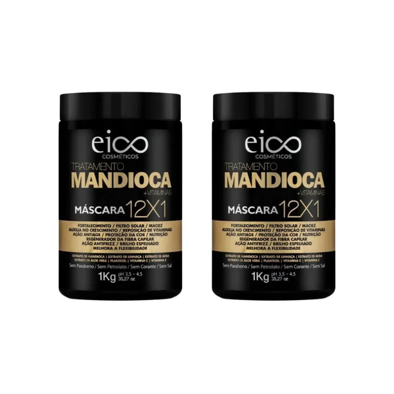 Mascara Eico 1Kg Mandioca - Kit C/2Un