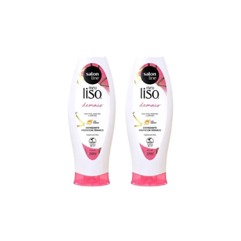 Defrizante Salon Line Meu Liso Demais 200Ml - Kit Com 2Un