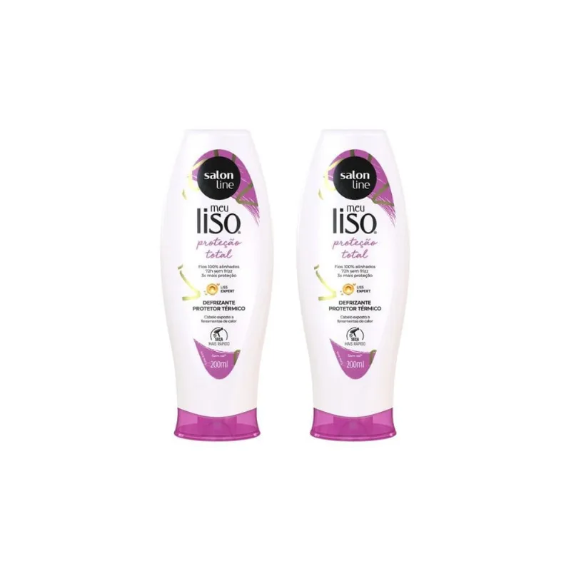 Defrizante Salon Line Meu Liso Protecao Total 200Ml - 2Un