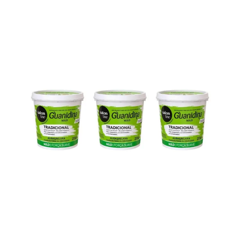 Relaxante Salon Line Guanidina Mild 215G - Kit C/3Un