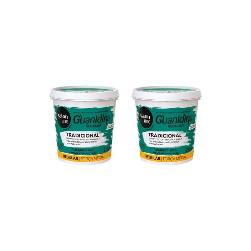 Relaxante Salon Line Guanidina Regular Verde 218G-Kit C/2Un