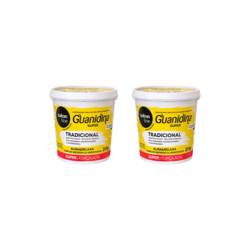 Relaxante Salon Line Guanidina Super Amarelo 215g-Kit C/2un