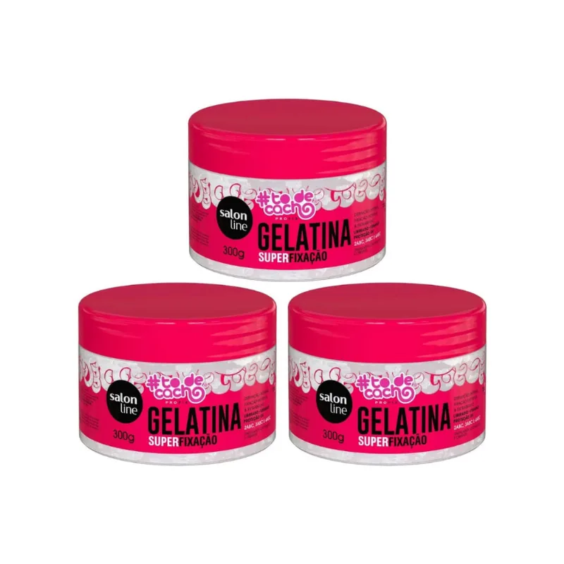 Gelatina Capilar Salon Line 300g Todecacho Super Fixaçao-3un