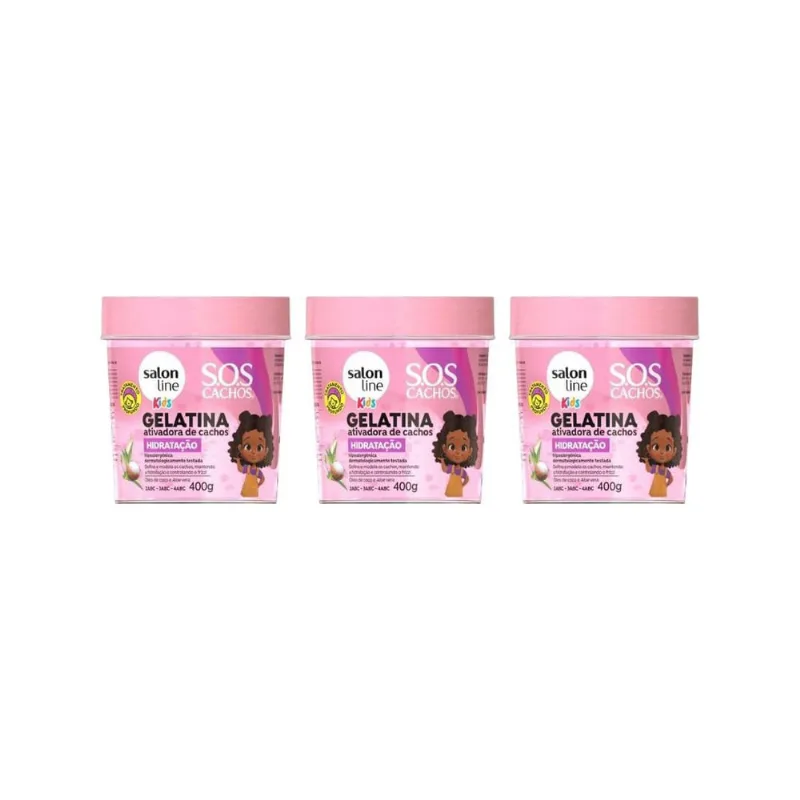 Gelatina Capilar Salon Line 400G Sos Cachos Kids Hidrata-3Un