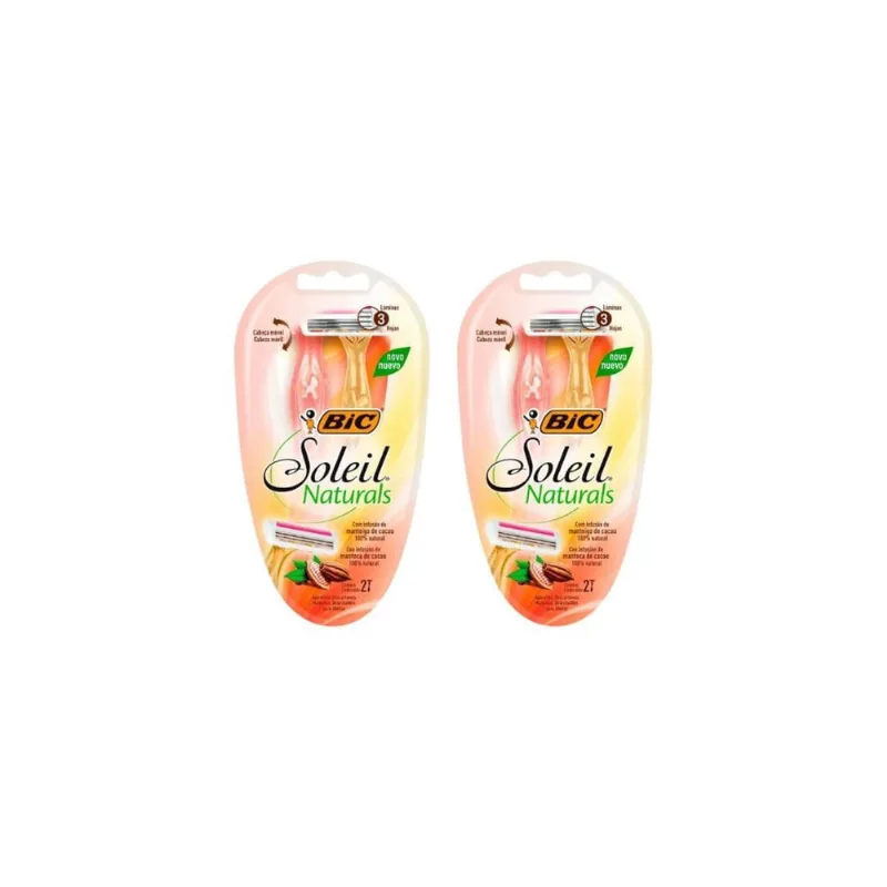 Aparelho De Barbear Bic Soleil Naturals Vd/Am C/2- 2Un