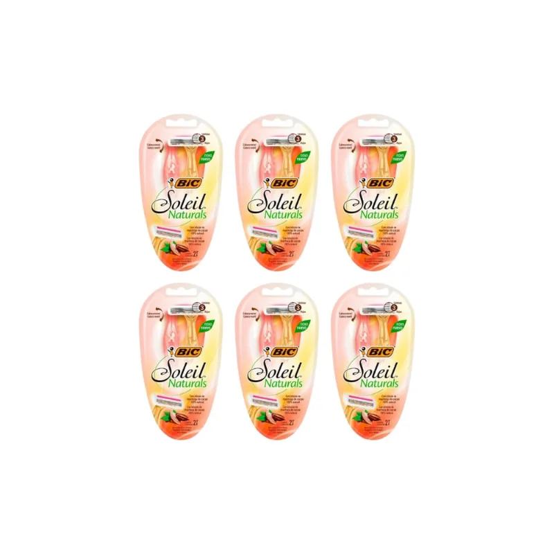 Aparelho de Barbear Bic Soleil Naturals vd/am C/2- 6un