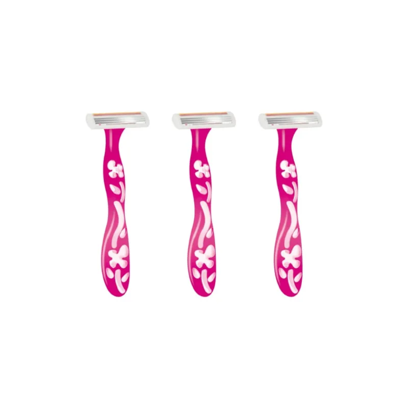Aparelho de Barbear Bic Soleil Rosa-Kit C/3un