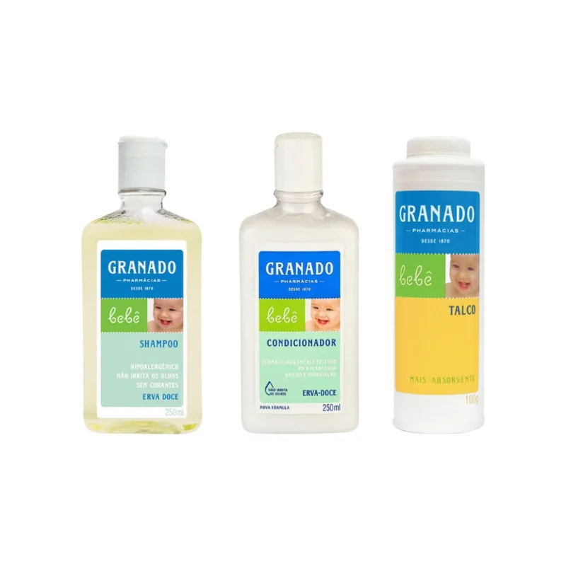 Kit Granado Babe Erva Doce Shampoo + Cond + Talco
