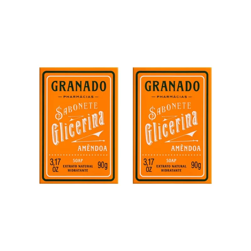 Sabonete Granado 90g Glicerina Amendoa-Kit C/2un
