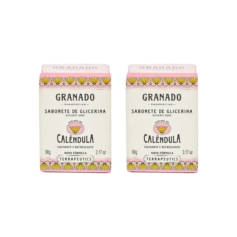 Sabonete Granado 90g Glicerina Calendula-Kit C/2un
