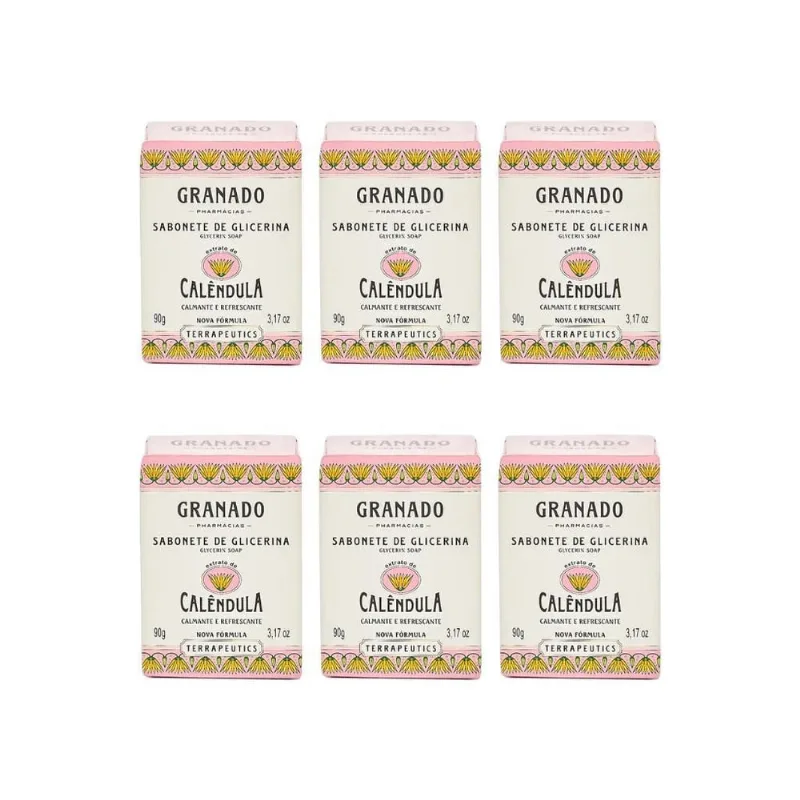 Sabonete Granado 90G Glicerina Calendula-Kit C/6Un