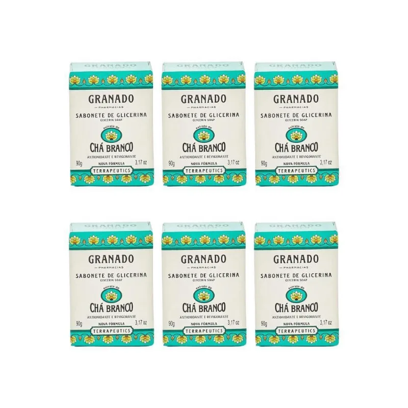 Sabonete Granado 90G Glicerina Cha Branco-Kit C/6Un