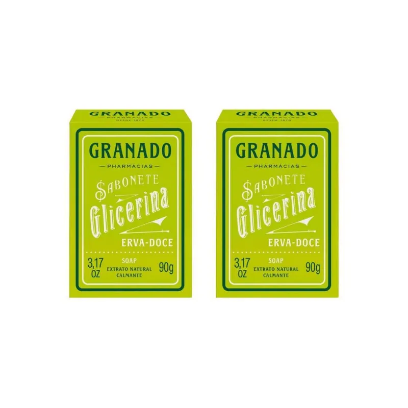 Sabonete Granado 90G Glicerina Erva Doce-Kit C/2Un