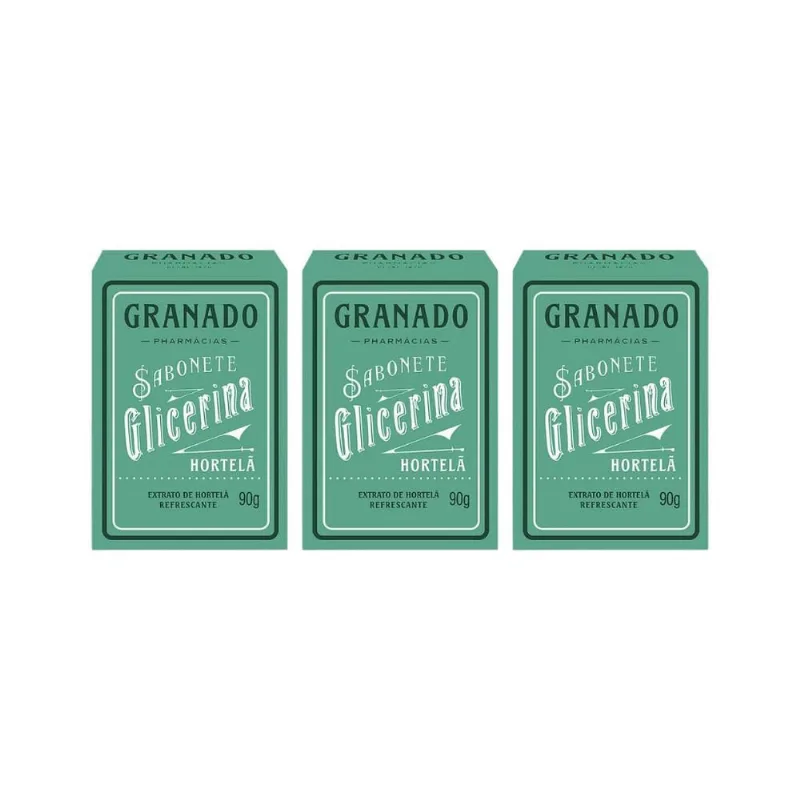 Sabonete Granado 90G Glicerina Hortela-Kit C/3Un