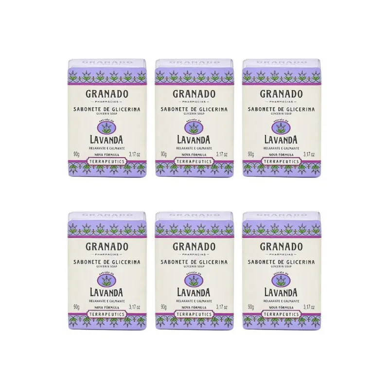 Sabonete Granado 90G Glicerina Lavanda-Kit C/6Un