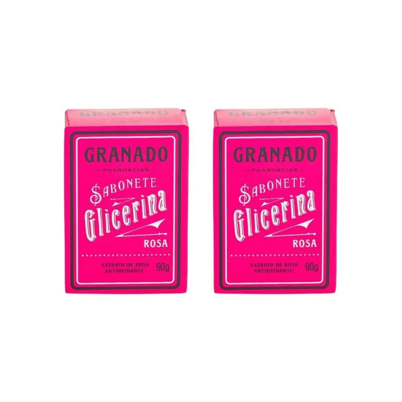 Sabonete Granado 90G Glicerina Rosa-Kit C/2Un