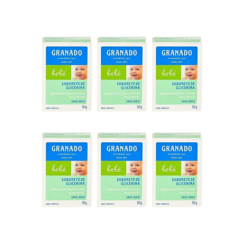 Sabonete Granado Baby 90G Erva Doce-Kit C/6Un
