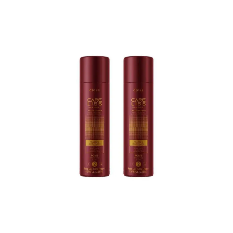 Hair Spray Fixador Care Liss Fixa Forte 150Ml-Kit C/2Un