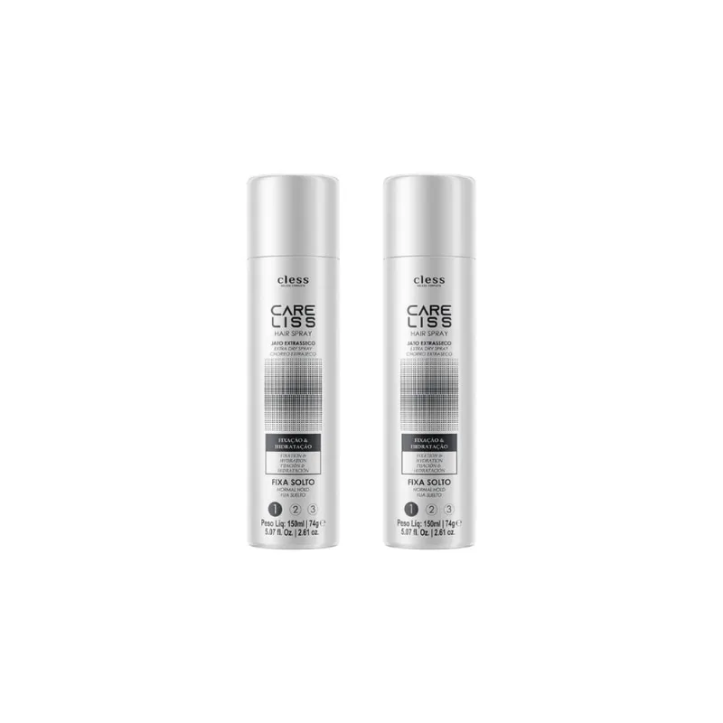 Hair Spray Fixador Care Liss Normal Fixa Solto 150ml-Kit 2un