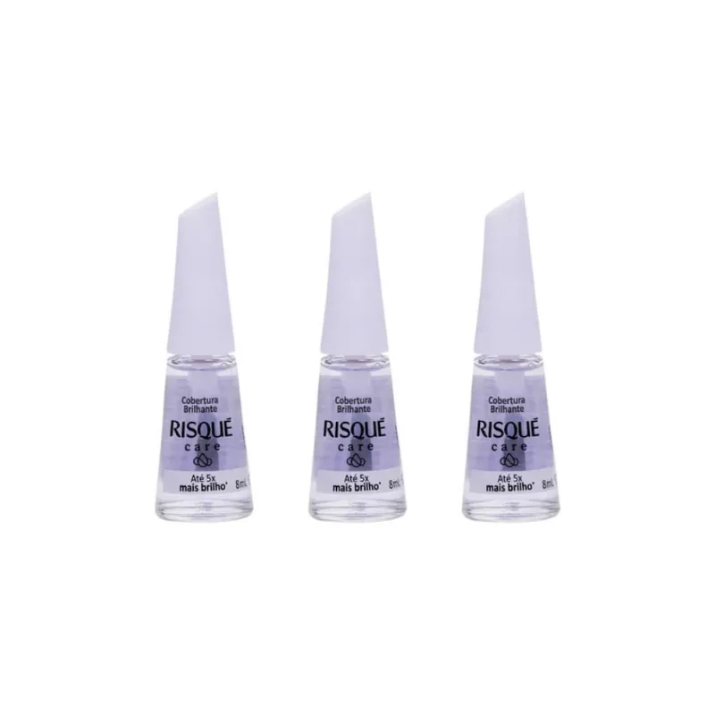 Esmalte Risque Cobertura Brilhante 8Ml - Kit Com 3Un