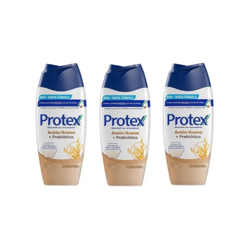 Sabonete Liquido Protex 250Ml Aveia - Kit Com 3Un