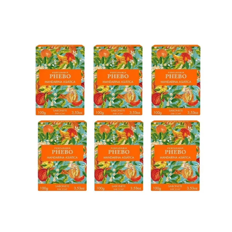 Sabonete Phebo Mediterraneo 100G Mandarina - Kit C/6Un