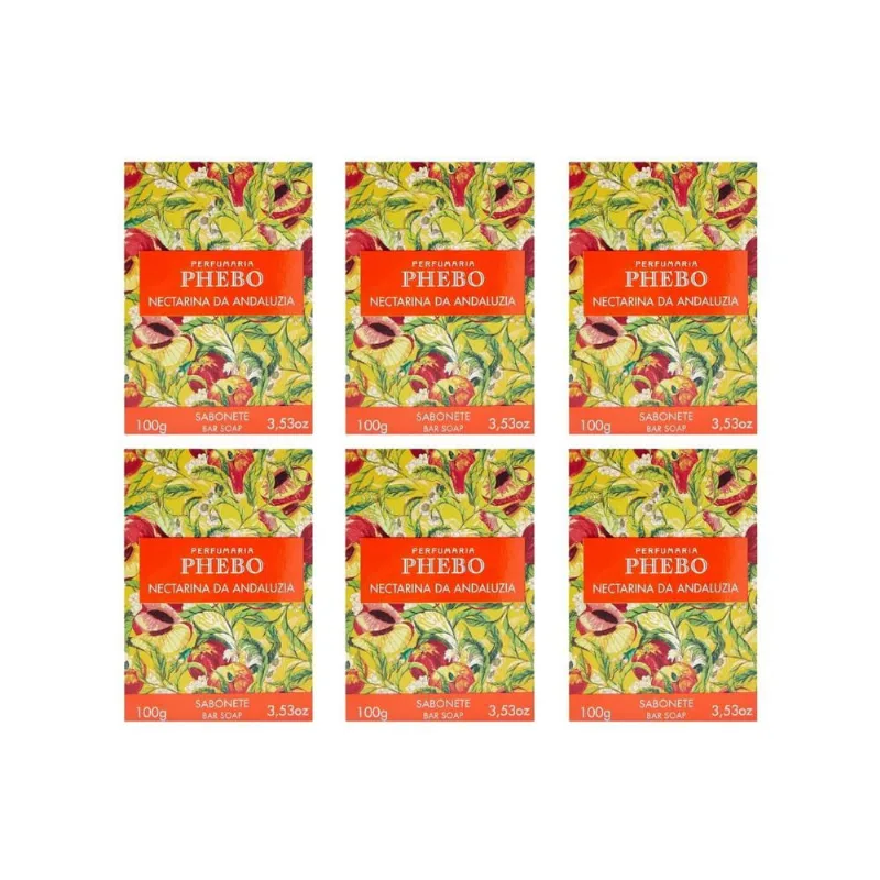 Sabonete Phebo Mediterraneo 100G Nectarina - Kit C/6Un