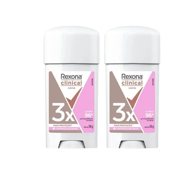 Desodorante Rexona Creme Clinical 58G Fem Classic Com 2Un