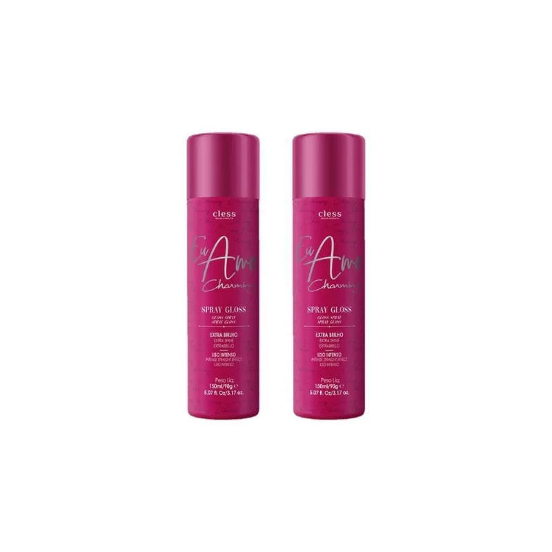 Hair Spray Fixador Charming Brilho Gloss 150Ml - Kit Com 2Un