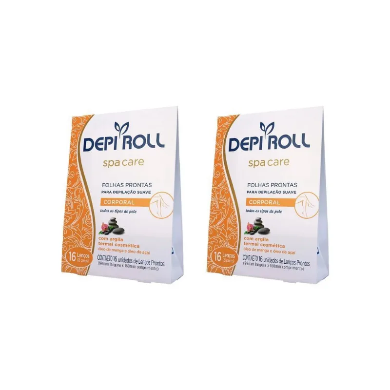 Depilatorio Depiroll Folha Corporal Com 16 Spa Care - 2Un