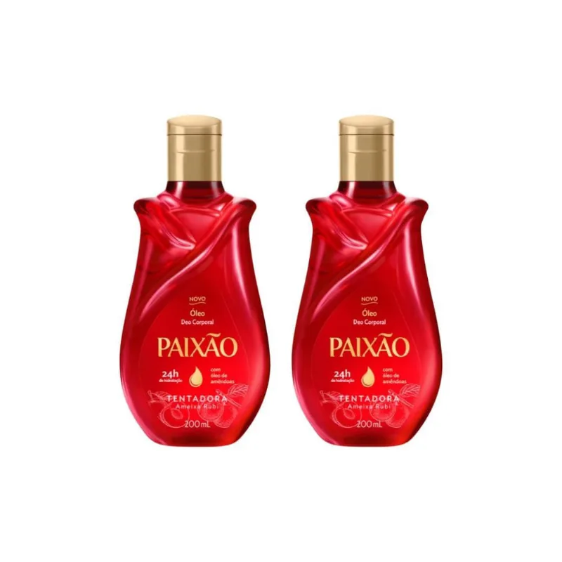 Oleo Corporal Paixao 200Ml Paixão Tentadora-Kit C/2Un