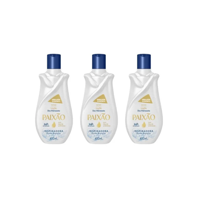 Hidratante Corporal Paixão 400Ml Inspiradora - Kit Com 3Un