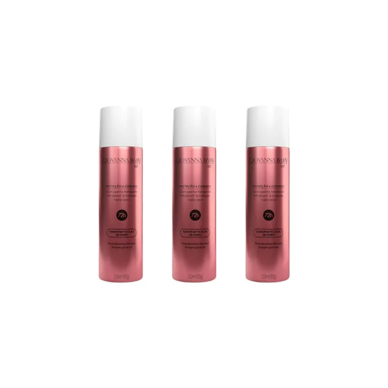 Desodorante Aero Giovanna Baby 150ml Rose-Kit C/3un
