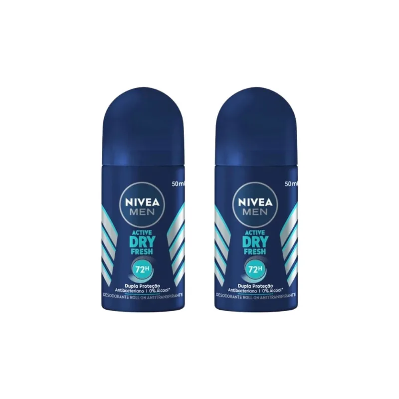Desodorante Roll-on Nivea 50ml Masc Dry Fresh - Kit c/ 2un
