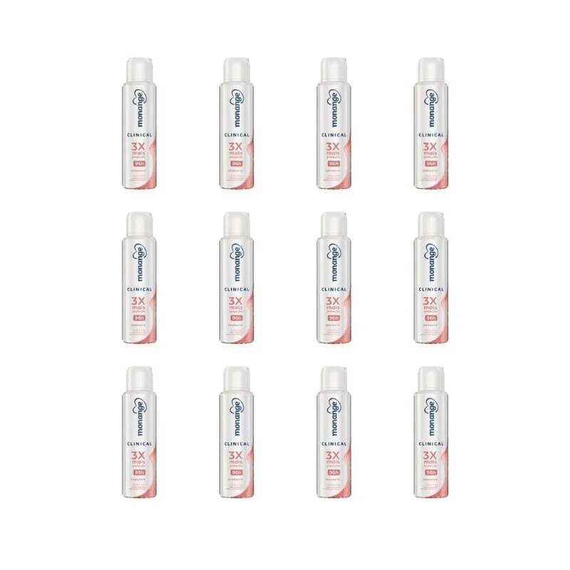 Desodorante Aero Monange 150Ml Clinical Conforto-Kit C/12Un