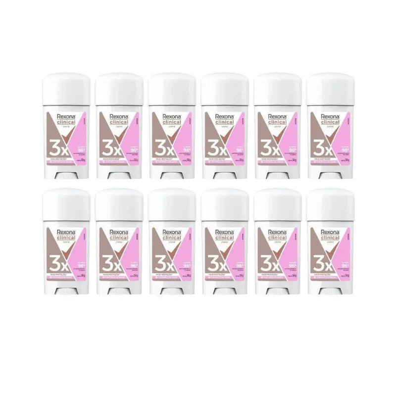 Desodorante Rexona Creme Clinical 58G Feminino Classic -12Un