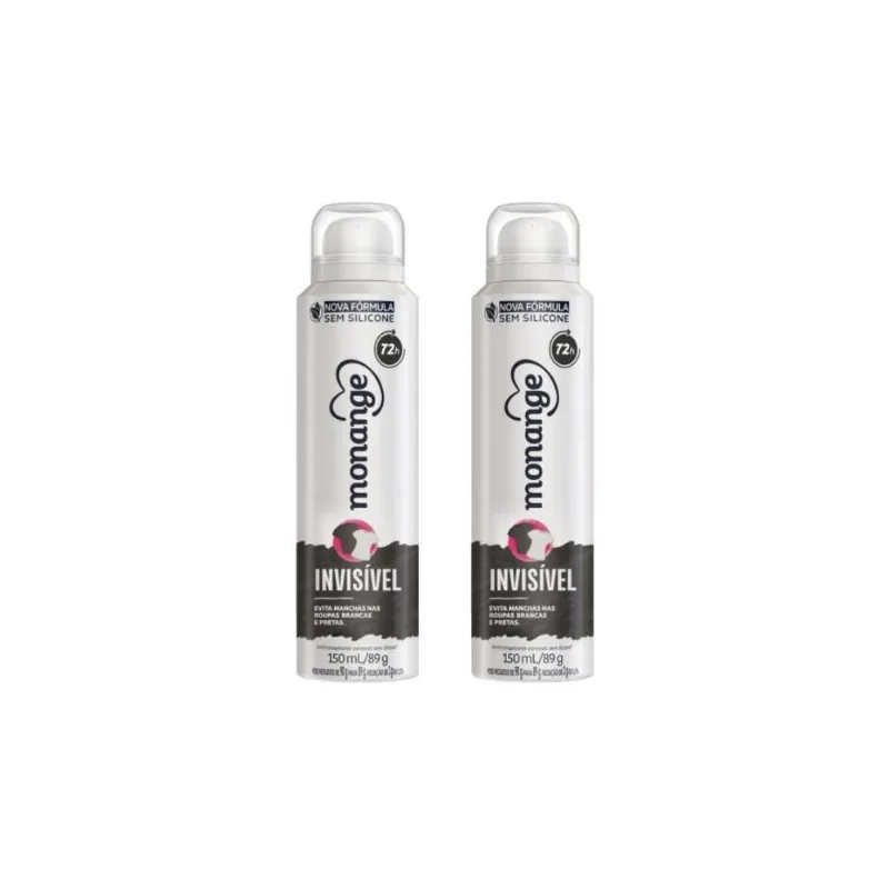 Desodorante Aero Monange 150Ml Anti Invisível-Kit C/2Un