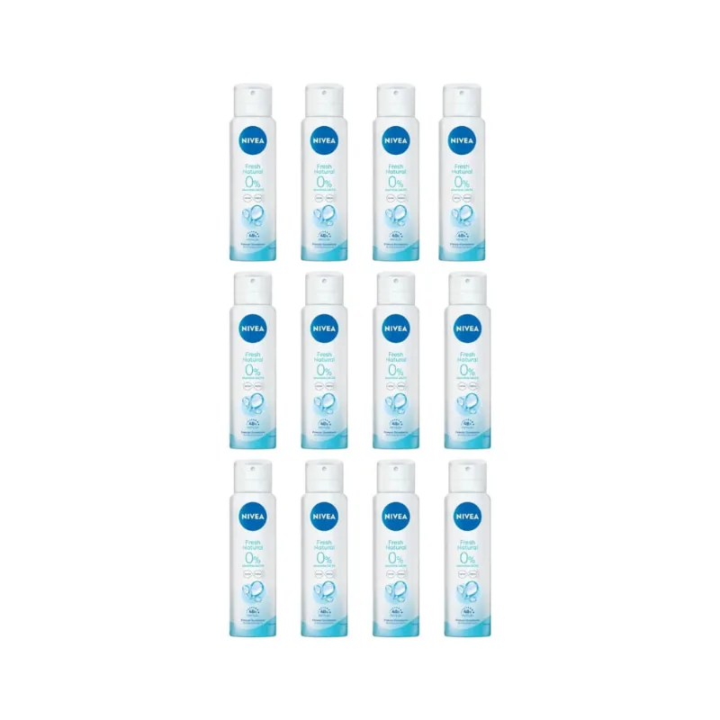 Desodorante Aero Nivea 150ml Fem Fresh Natural - Kit C/12un
