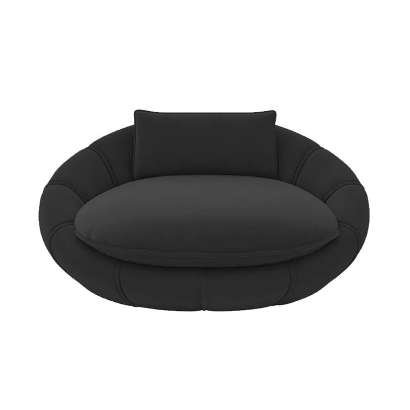 Caminha Pet Poltrona Sallar Home Golden para Cães Pequeno e Médio Porte Veludo Preto 78cm