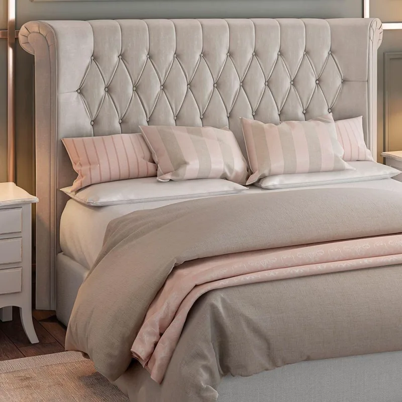 Cabeceira Sophy Factor King no Box MDF-MDP Off White SAL Movelaria - OUTRAS - Móveis