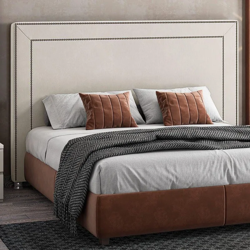 Cabeceira Line King 195cm no Box MDF-MDP Courino Bege SAL Movelaria - OUTRAS