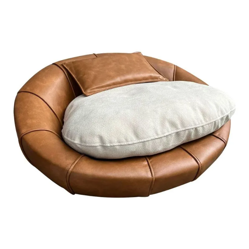 Caminha Pet Sallar Home Golden para Cães Pequeno e Médio Porte Courino e Bouclé 78cm 1 Unidade