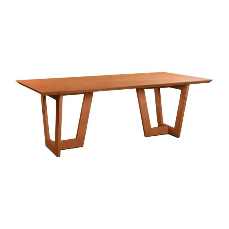 Mesa de Jantar Ynus 6 Lugares Retangular MDF 140CM Castanho Claro - OUTRAS MARCAS