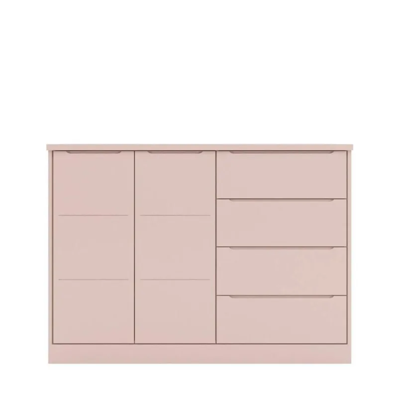 Cômoda Infantil Jade 4 Gavetas MDF Puxador Embutido Rosê Sallar Home - OUTRAS MARCAS