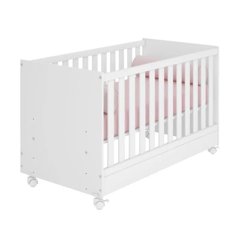 Berço Infantil Max com Transformação em Mini Cama Branco Brilho Sallar Home - OUTRAS MARCAS