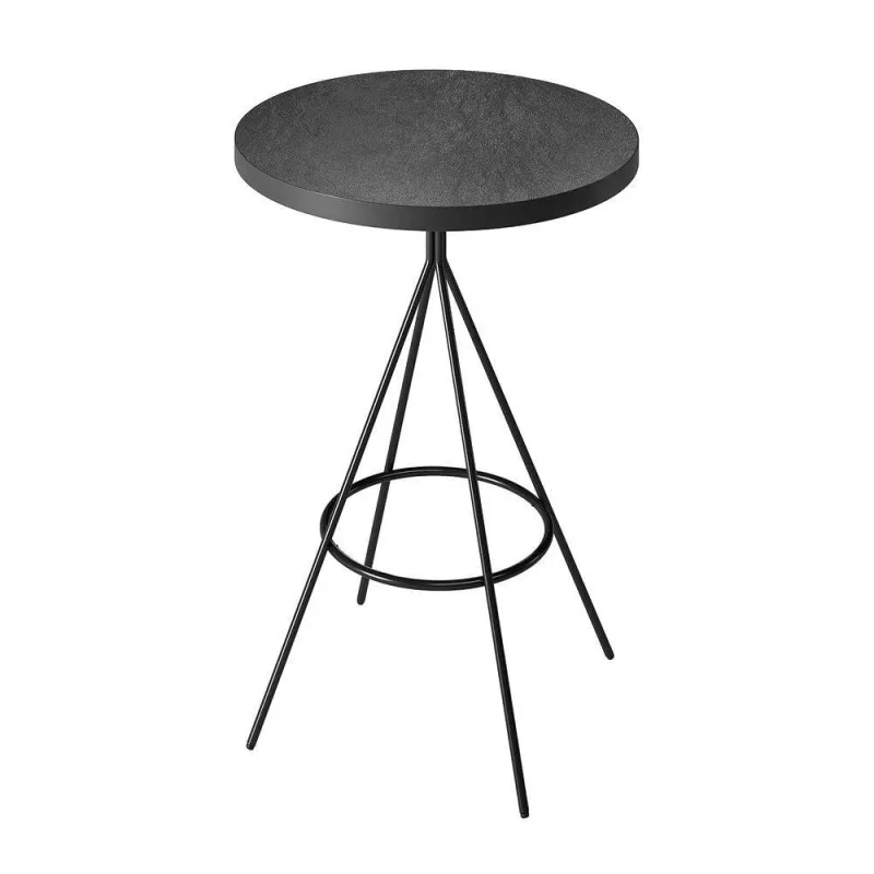 Mesa Bistrô Ísis sem Porta sem Prateleira Courino 60cm Preto - OUTRAS MARCAS